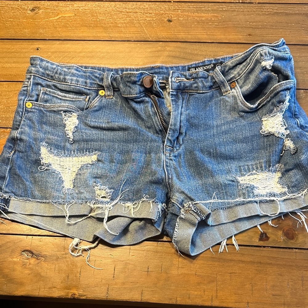 BlankNYC Blue Distressed Denim Shorts